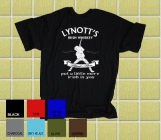 Thin Lizzy Lynotts Irish Whiskey T Shirt All Sizes