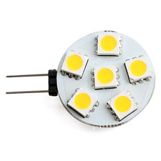 g4 2 6x5050 SMD 2.5W 60 70lm 2800 3200K luz blanca cálida bombilla