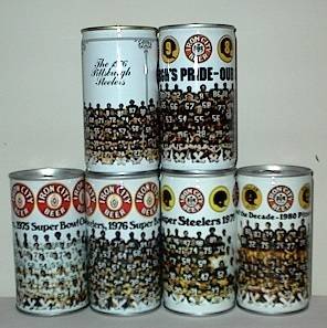 Steelers 1970s 1980s Iron City Beer Cans Superbowl