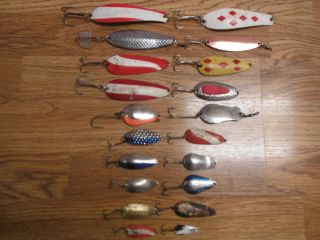 Fishing Spoon Lot Variety of Sizes