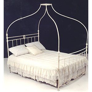 Beautiful King Size Iron Bed with Canopy or Ball Finials by Corsican