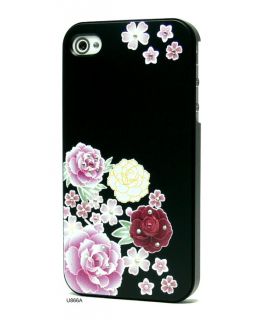  3D Relief Bling Rhinestones Hard Cover Case for iPhone 4 U866A