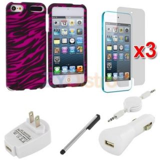 Hot Pink Zebra Case Charger Accessories LCD for iPod Touch 5th Gen 5g