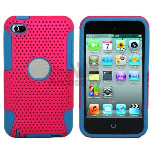  / Light Blue Combo Silicone Case cover for iPod Touch 4th Generation