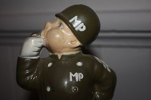 Vintage Plastic Wind Up M P Army Soldier Irwin Corp