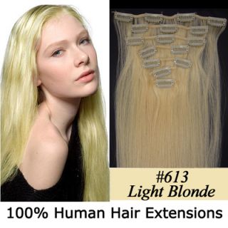  7pcs Clip in Full Head 100 Real Human Remy Hair Extensions