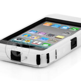  Hard Muscle Box Case Belt Clip on Holster for iPhone 4 G 4S Wht