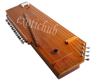 The Swarmandal has 15 to 36 strings, but this number can vary. The