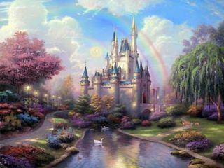 New Day at The Cinderella Castle Thomas Kinkade Renaissance Disney