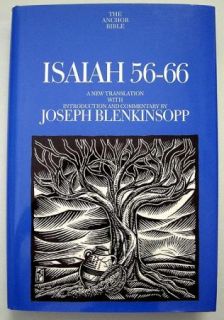Isaiah 56 66 Joseph Blenkinsopp 2003 HC Anchor Bible 0385501749