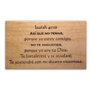 Isaiah 41 10 in Spanish Bible Verse Rubber Stamp 11