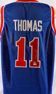 Isiah Thomas Autographed Detroit Pistons Jersey JSA Certified