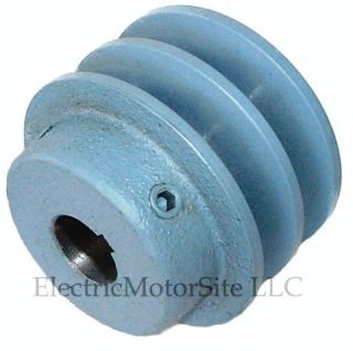  75 in OD 3 4 Bore 2 Groove Cast Iron A Belt Pulley 2AK27X3 4