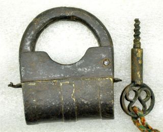  Original Antique Hand Crafted Iron Spring Lever Mechanism Lock