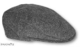 Traditional Irish Grey Tweed Cap Hat New Ireland Sz