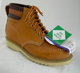 Iron Age Mens Steel Toe EH Boots Tan 496 New 9 M
