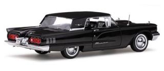 1960 Ford Thunderbird Hard Top 1 18 Scale Diecast Car Raven Black Sun