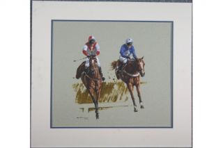 Graham Isom Horse Racing Ascot Original Oil Painting