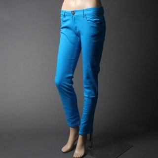 Turquoise Color Skinny Denim Pants Stretch Jeans Sz 9