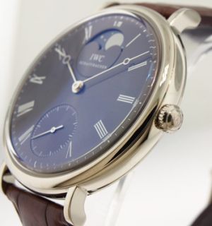 IWC Portofino Vintage Collection Watch Hand Wound Movement Moon Phase