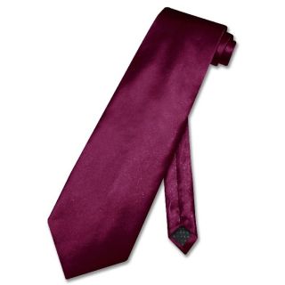 Neck Tie Solid Eggplant Purple Mens Necktie New
