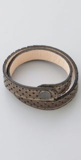 METALSKIN Perforated Pewter Wrap Bracelet