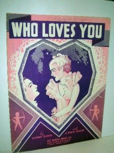 Who Loves You Sheet Music Pretty Girl Cupids Cover 1936