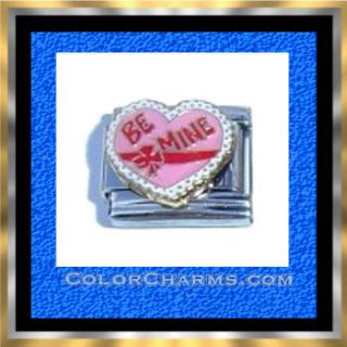 Be Mine Valentine Candy Box Heart Charm Italian Charms
