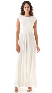 ISSA Cap Sleeve Open Back Gown
