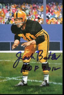 Jack Butler Signed Goal Line Art Card GLAC Autographed Steelers PSA