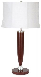 Cosmopolitan Table Lamps Metro Coffee Bean Chrome Accents 31in Set of