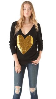 Wildfox Sequin Heart Sweater