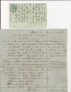 Oldhal Italy Osta to Milano 1873 Letter
