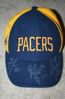  Signed Indiana Pacers Wool Hat Cap Jermaine ONeal Fred Jones