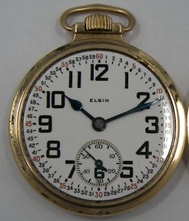 Vintage BW Raymond Elgin of Pocket Watch 21J Monty Dial
