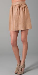 alice + olivia Leather Tulip Skirt