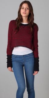 Dolce Vita Baylee Striped Cropped Sweater