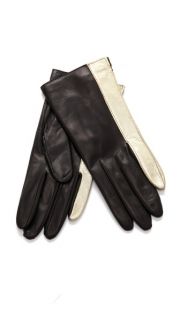 Diane von Furstenberg Colorblock Finger Gloves