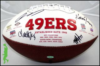 2012 San Francisco 49ers Team Signed Wilson NFL Football Colin