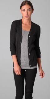 Vince Ribbed Cardigan Sweater