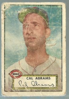 1952 Topps Baseball Cal Abrams 350 Estate Sale Creased Paper Loss high