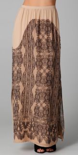 Madison Marcus Lace Print Long Skirt
