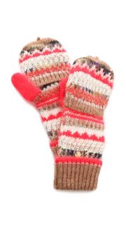 Juicy Couture Mixed Yarn Pop Top Gloves