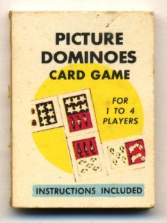 Vintage Cracker Jack Mini Card Game Picture Dominoes produced in 1966