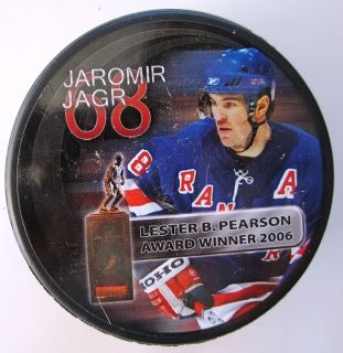 2006 Jaromir Jagr New York Rangers NHL Hockey Photo Puck Lester
