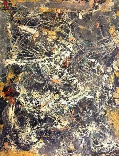 Jackson Pollock Untitled 1949 Canvas 35x26 Fine Museum Replica Ready