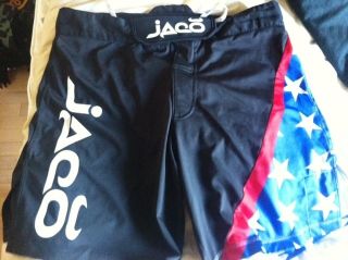 Jaco Resurgence MMA Fight Shorts Black USA Sz 32