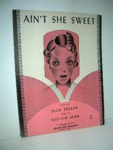 AinT She Sweet Sheet Music 40s Girl Cover Art 1949