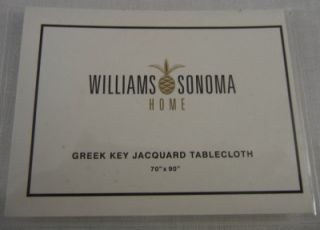  Home Wheat and Leaf Greek Key Jacquard Tablecloth 70 x 90 NIP