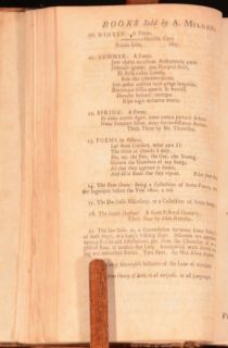 1730 The Seasons Thomson A Poem to The Memory of Sir Isaac Newton